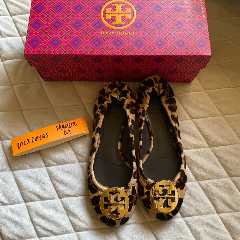 Leopard Tory Burch Flats